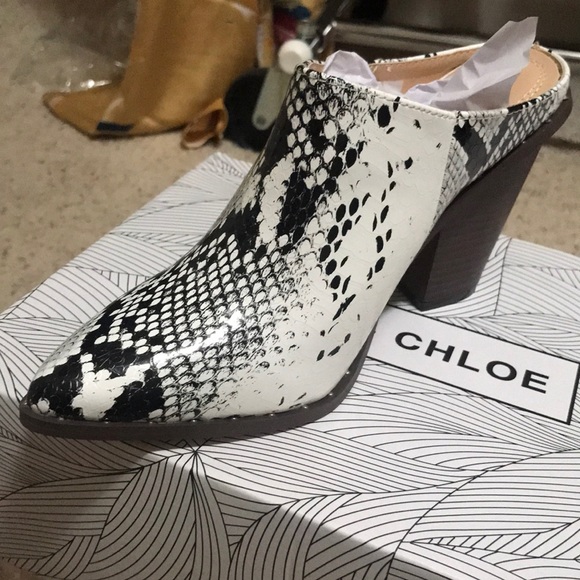 Snake Skin Print Mules - Picture 4 of 4